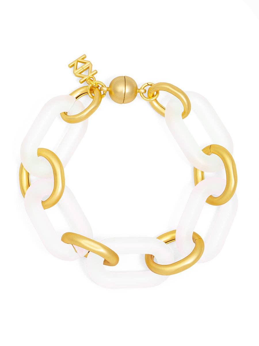 Multi-Color Resin Oval Links Bracelet