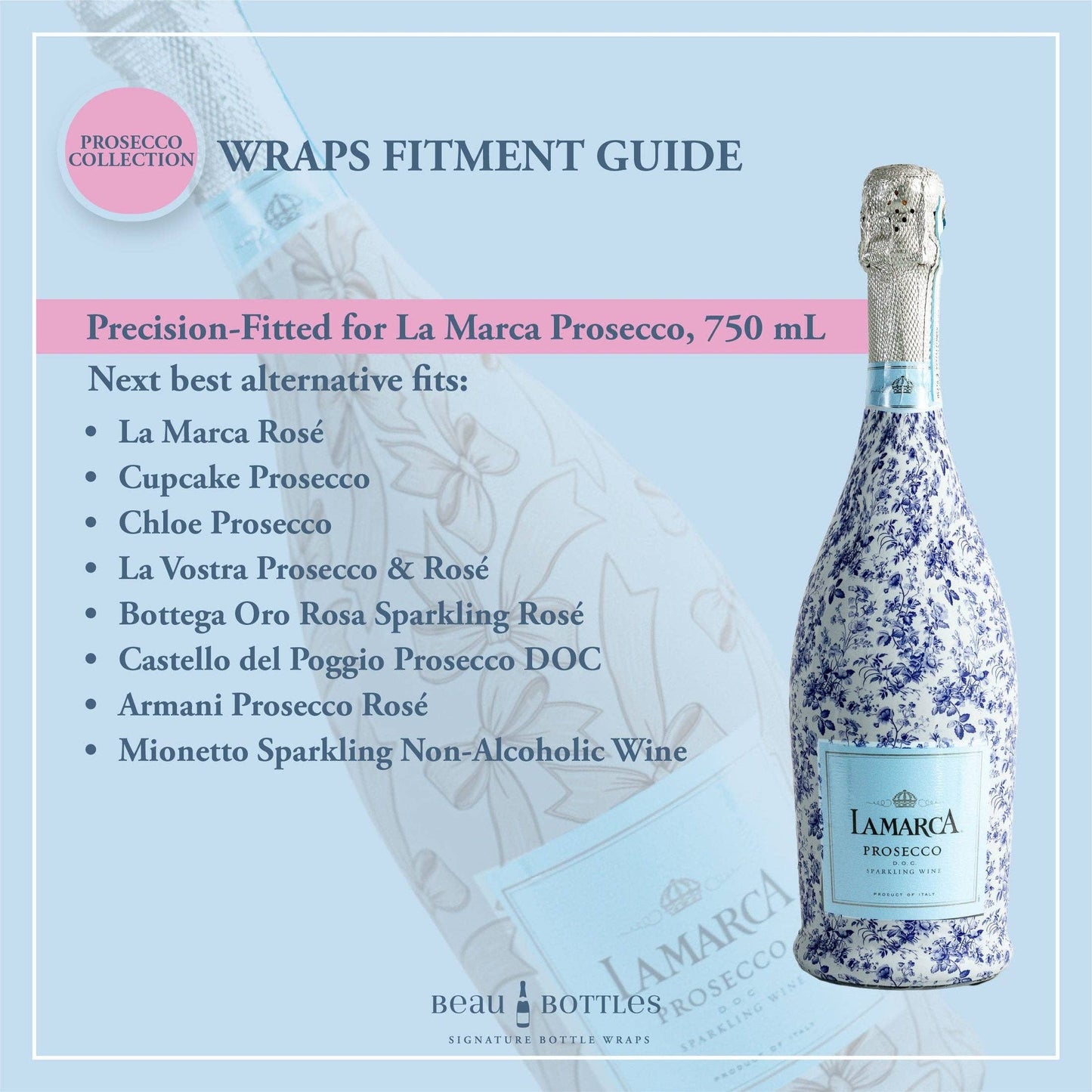 Beau Bottles Spring Folk Bunnies- Prosecco Collection