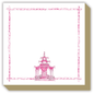 Handpainted Ornate Pagoda Pink Luxe Notepad