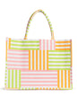Freeport Stripe Tote, Multi (19x14x7.5)