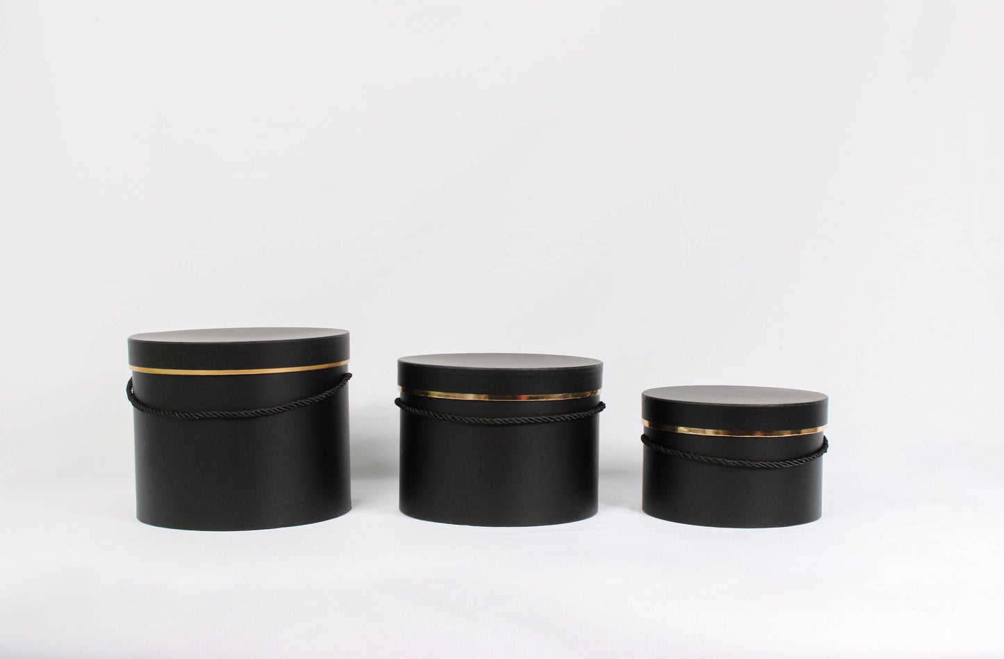 Single Gold Rim Cylinder Flower Gift Box