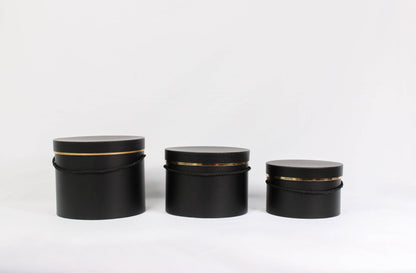 Single Gold Rim Cylinder Flower Gift Box