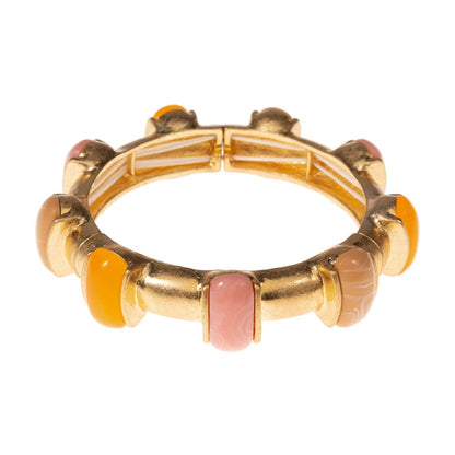 Bold Stone Pointed Stretch Bangle Bracelet