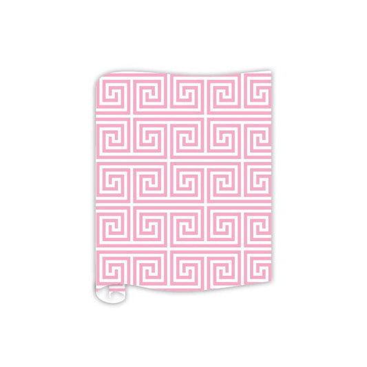 Greek Key Light Pink Table Runner