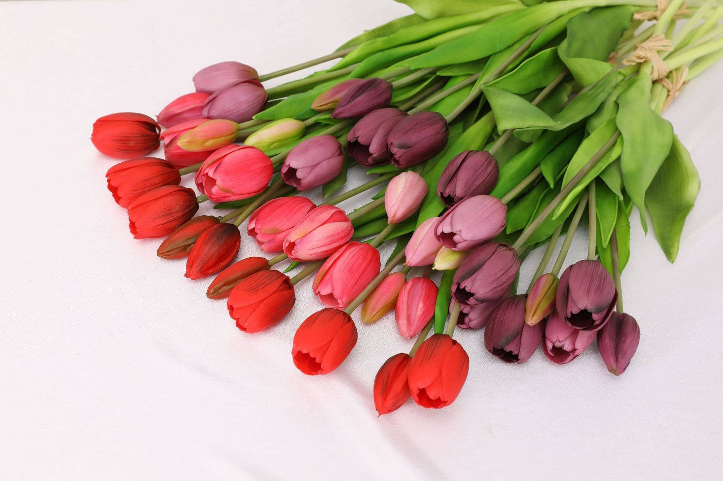 16" Real Touch Lifelike Tulip-3 flowers 2 buds