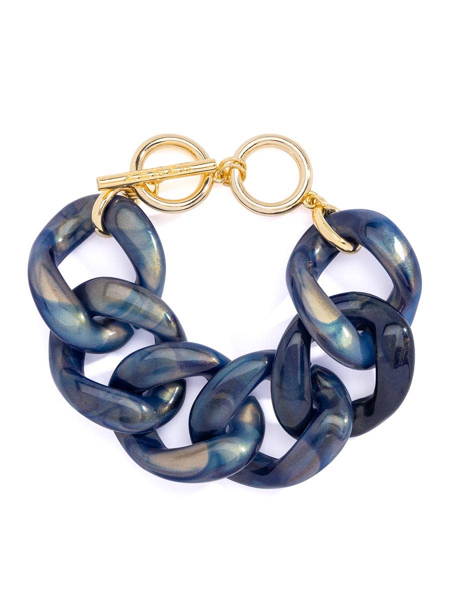 Iridescent Curb Chain Bracelet