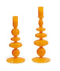 9" Orange Candlestick Bauble