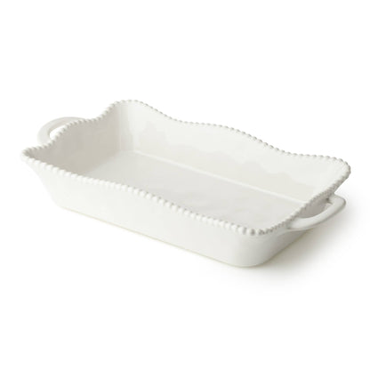 Perlette Cream Medium Rectagular Baker 14in x 8.75in