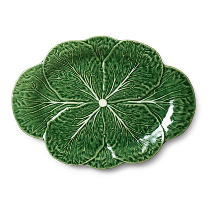 Le Jardin Cabbage 3-D Oval Platter 17in x 12.5in