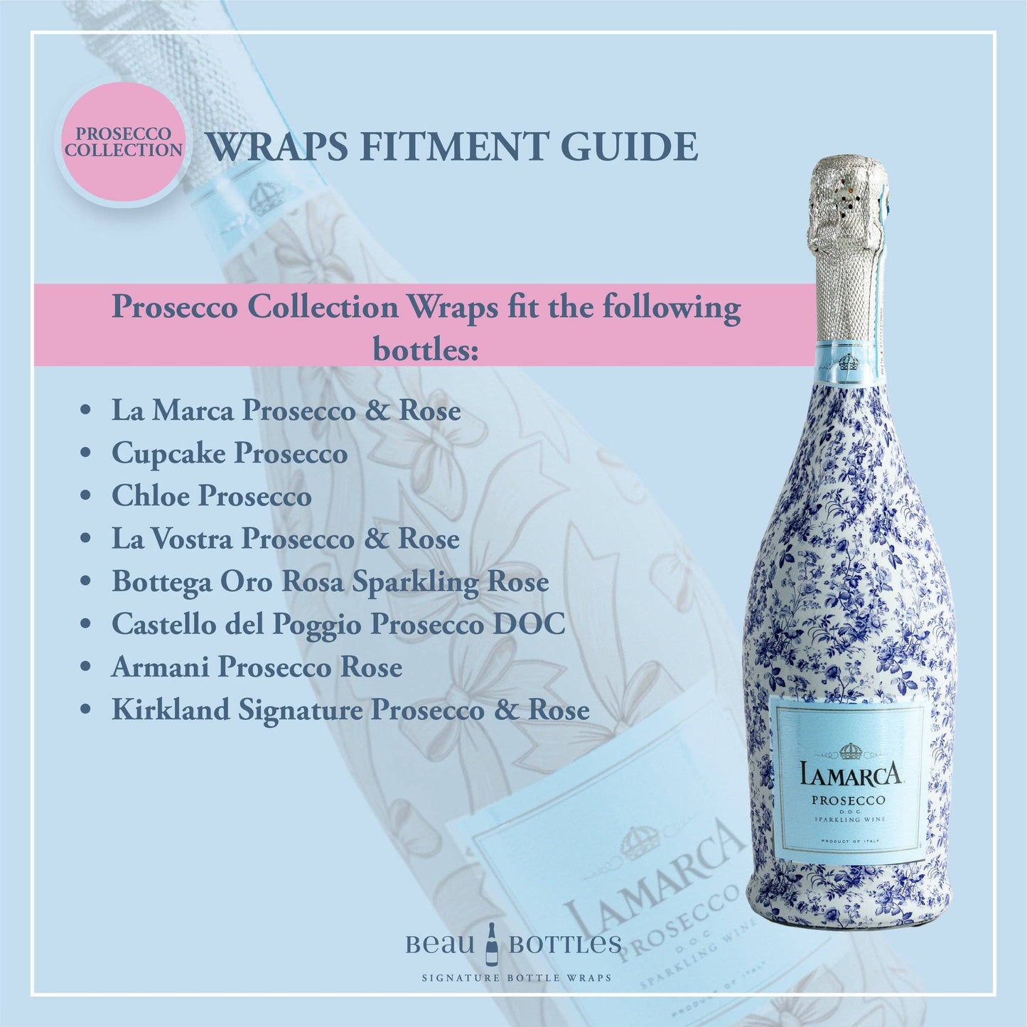 Beau Bottles Charleston Tide - Prosecco Collection
