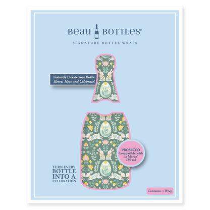Beau Bottles Spring Folk Bunnies- Prosecco Collection