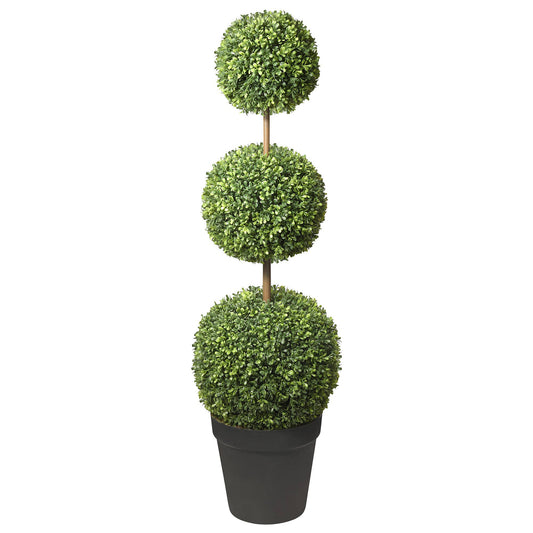 Adjustable Triple Artificial Boxwood Topiary