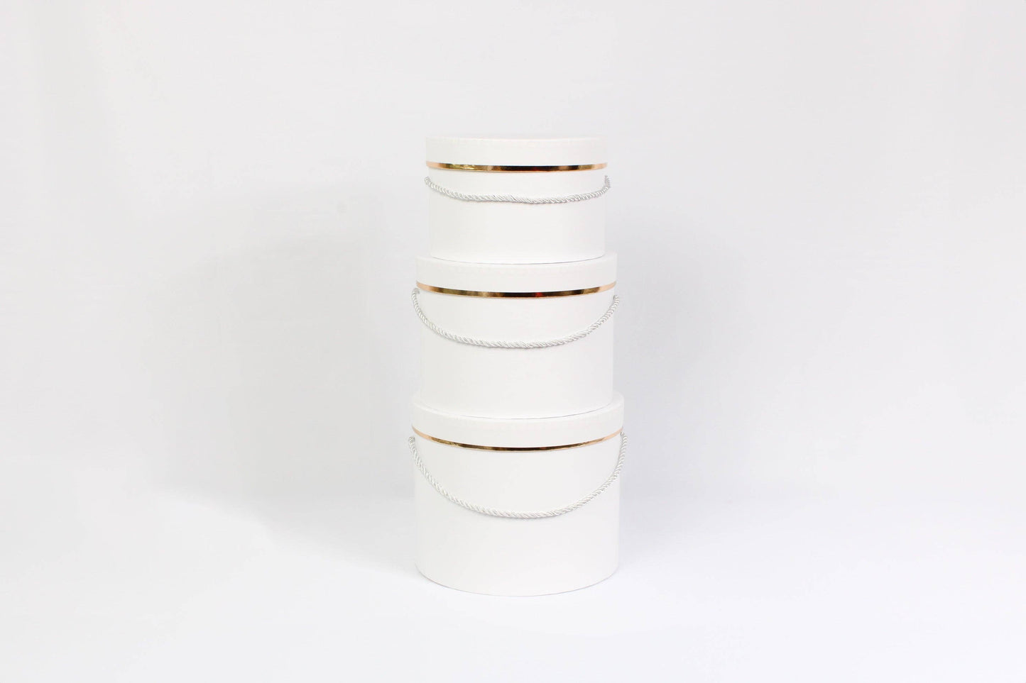 Single Gold Rim Cylinder Flower Gift Box