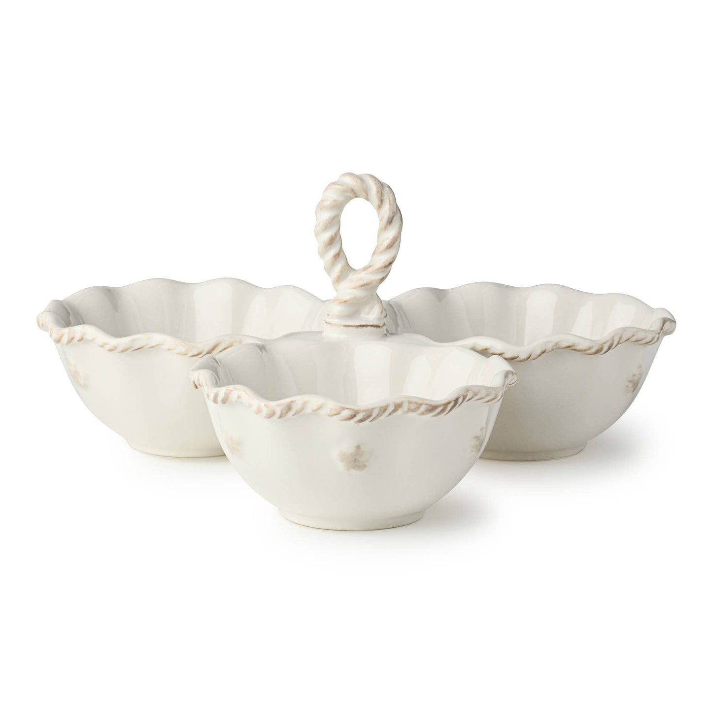 Heritage Condiment Server – 3-Section with Artisan Handle