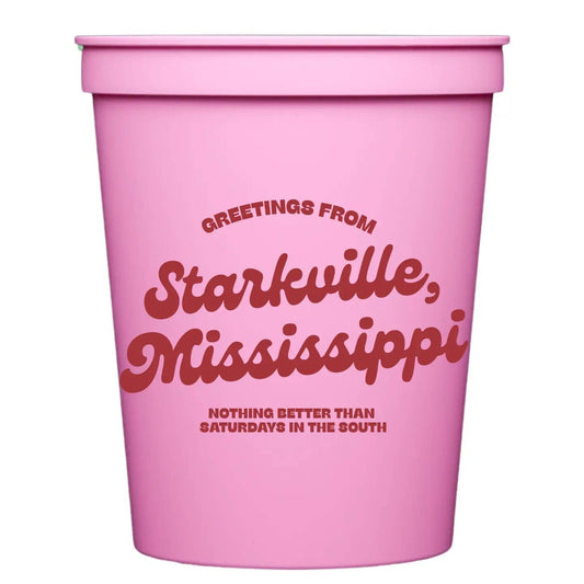 Greetings From Starkville Mississippi Stadium Cups