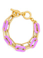 Marbled Resin Link Layered Toggle Bracelet