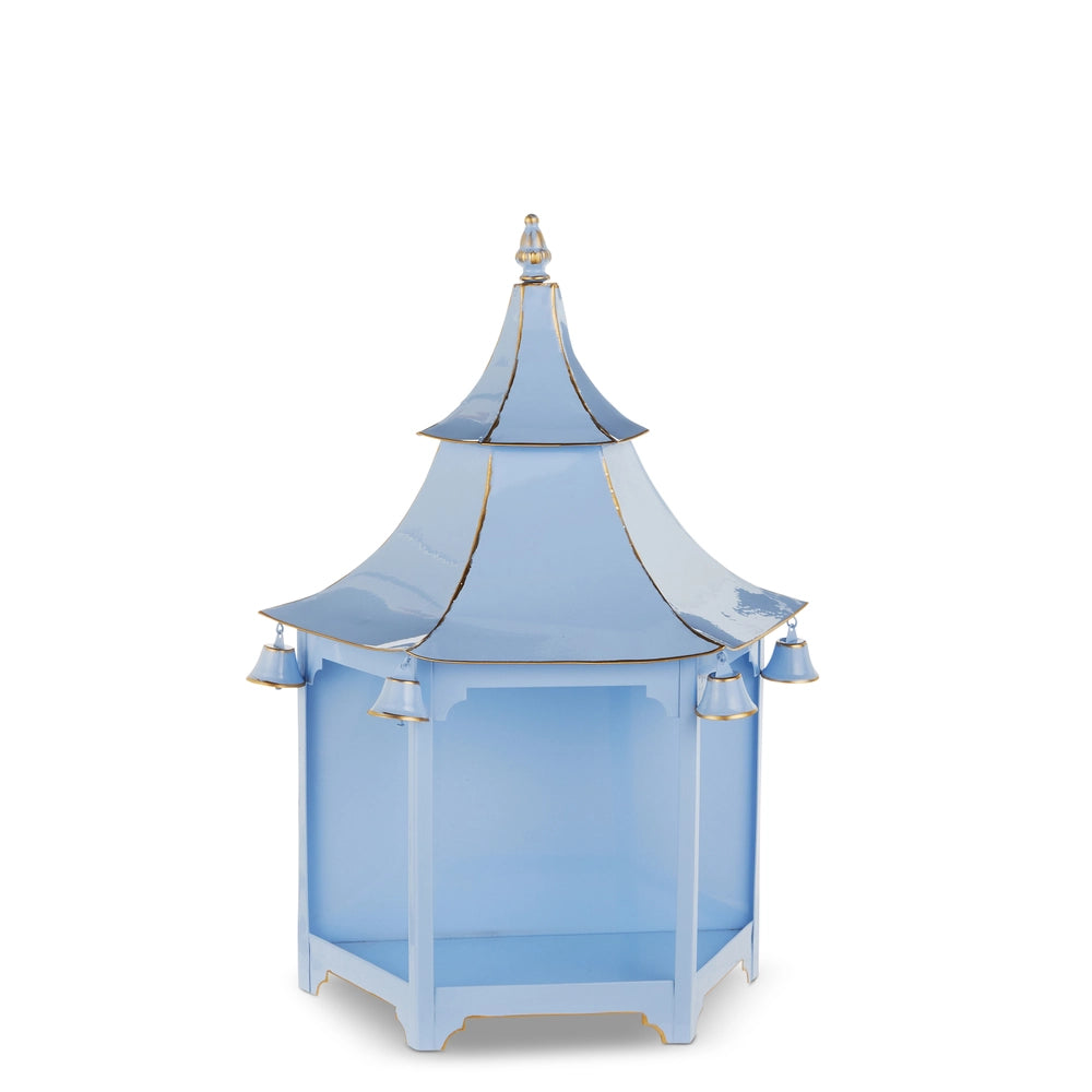 20" Blue Pagoda Wall Lantern