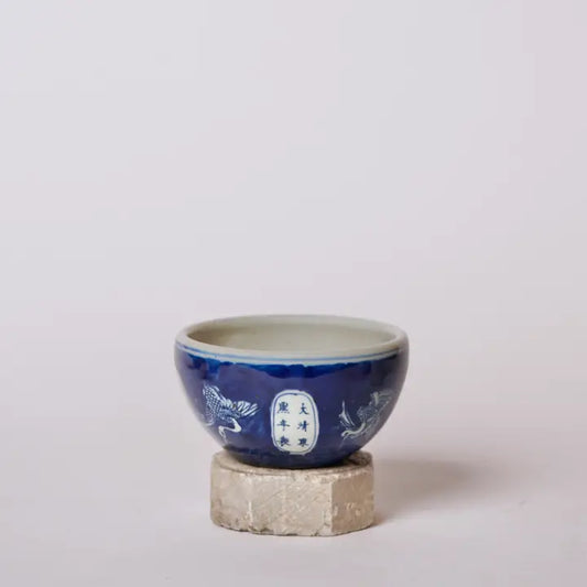 Blue and White Porcelain Dancing Crane Bowl