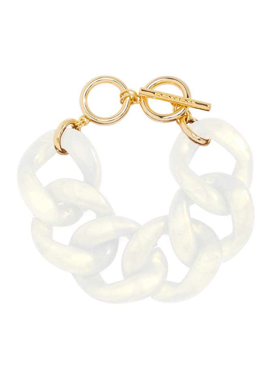 Iridescent Curb Chain Bracelet