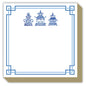 Handpainted Blue Pagoda Trio Luxe Notepad