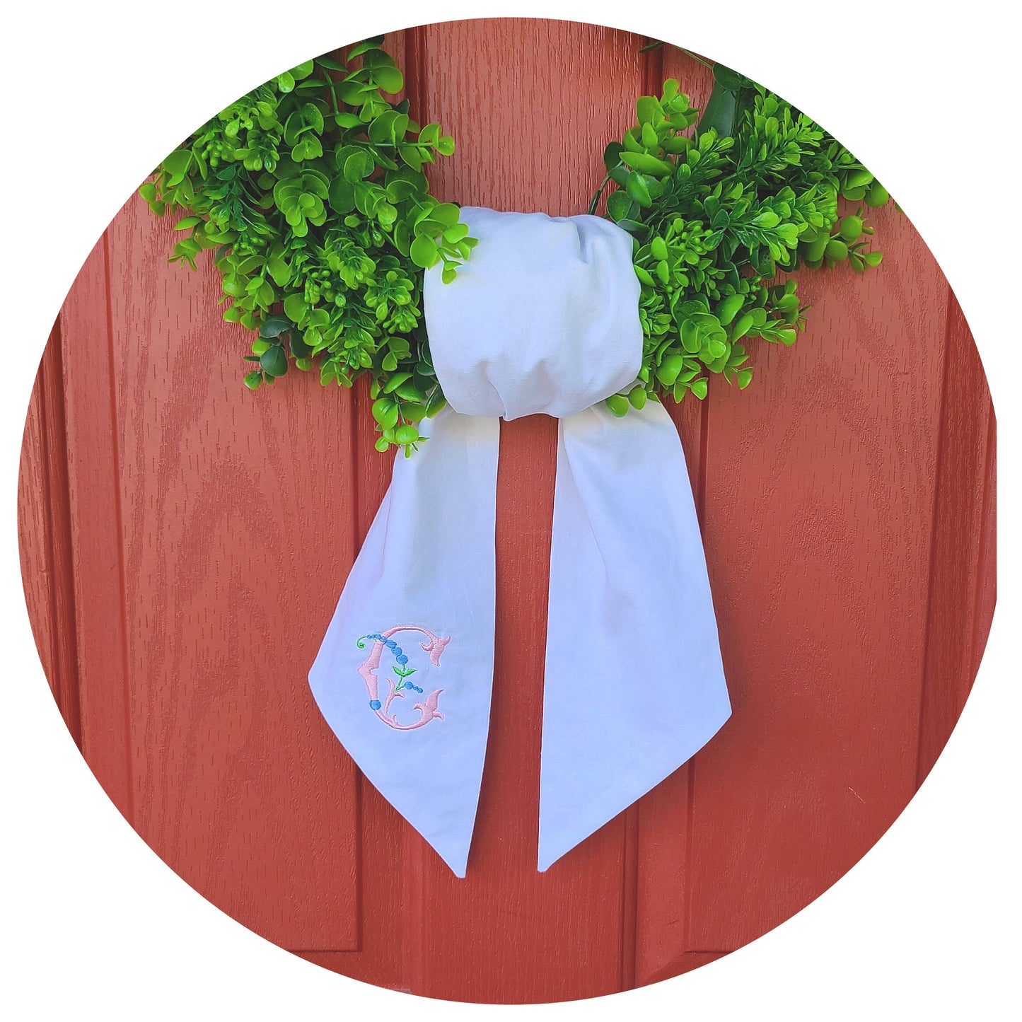 White Linen Blend Sash