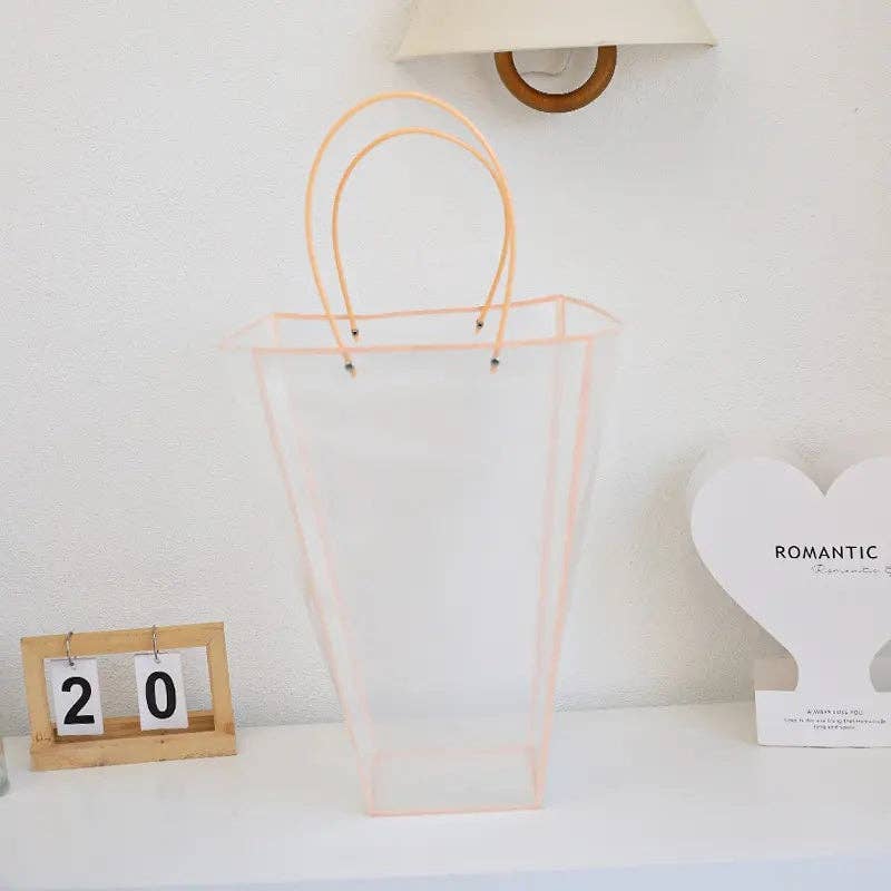 Transparent Trapezoid PVC Waterproof Flower Bag