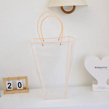 Transparent Trapezoid PVC Waterproof Flower Bag