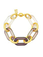 Multi-Color Resin Oval Links Bracelet
