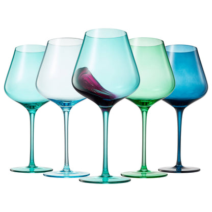 Beaches of Hawaii Wine Glassware | 5 Set, 20 OZ - City Sets