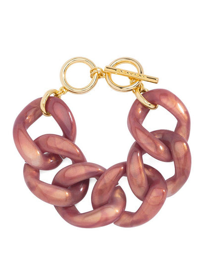 Iridescent Curb Chain Bracelet