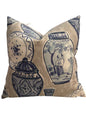 Josie Ginger Pots Pillow with Feather Insert 
