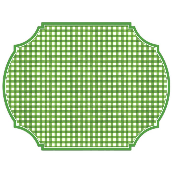 Green Gingham Posh Die-Cut Placemat