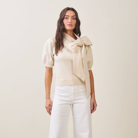 AT2221 Bow sweater top