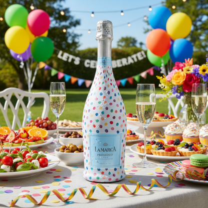 Beau Bottles Colorful Dots- Prosecco Collection