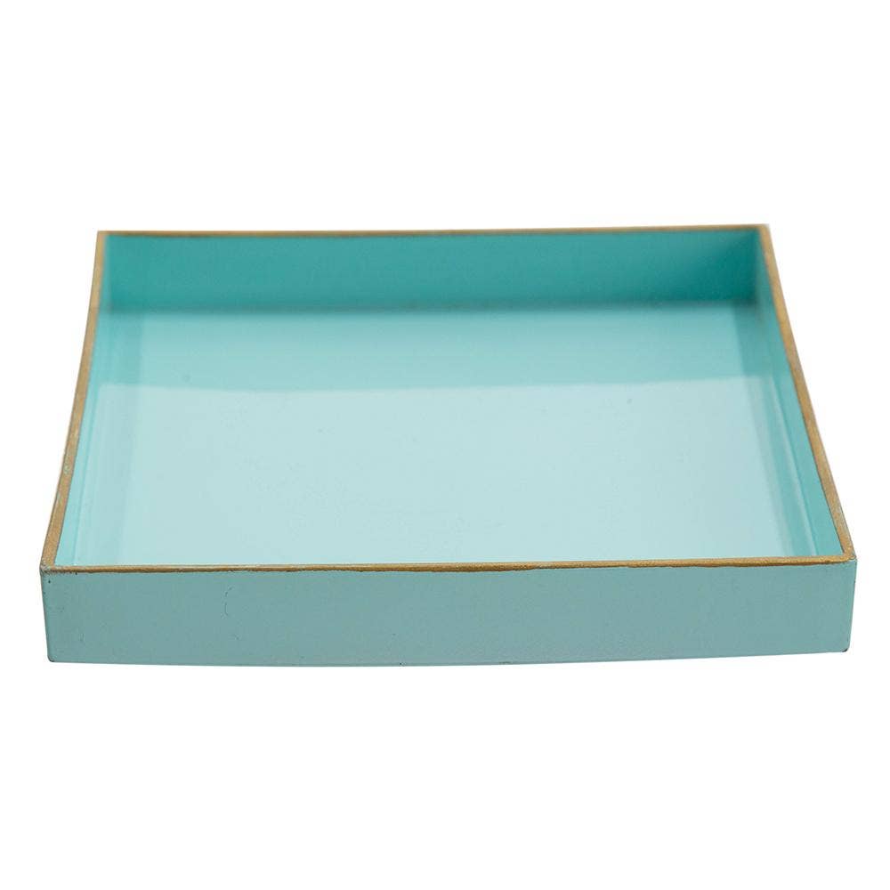 8.5x8.5" Aqua Serenity Plastic Tray