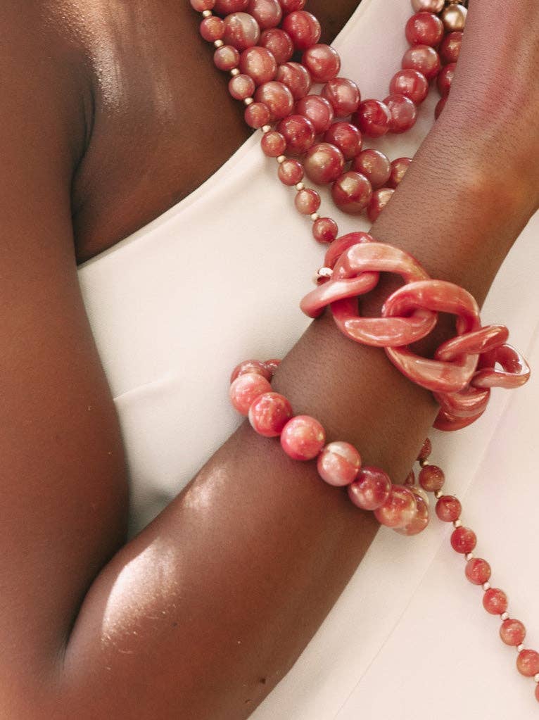 Iridescent Curb Chain Bracelet