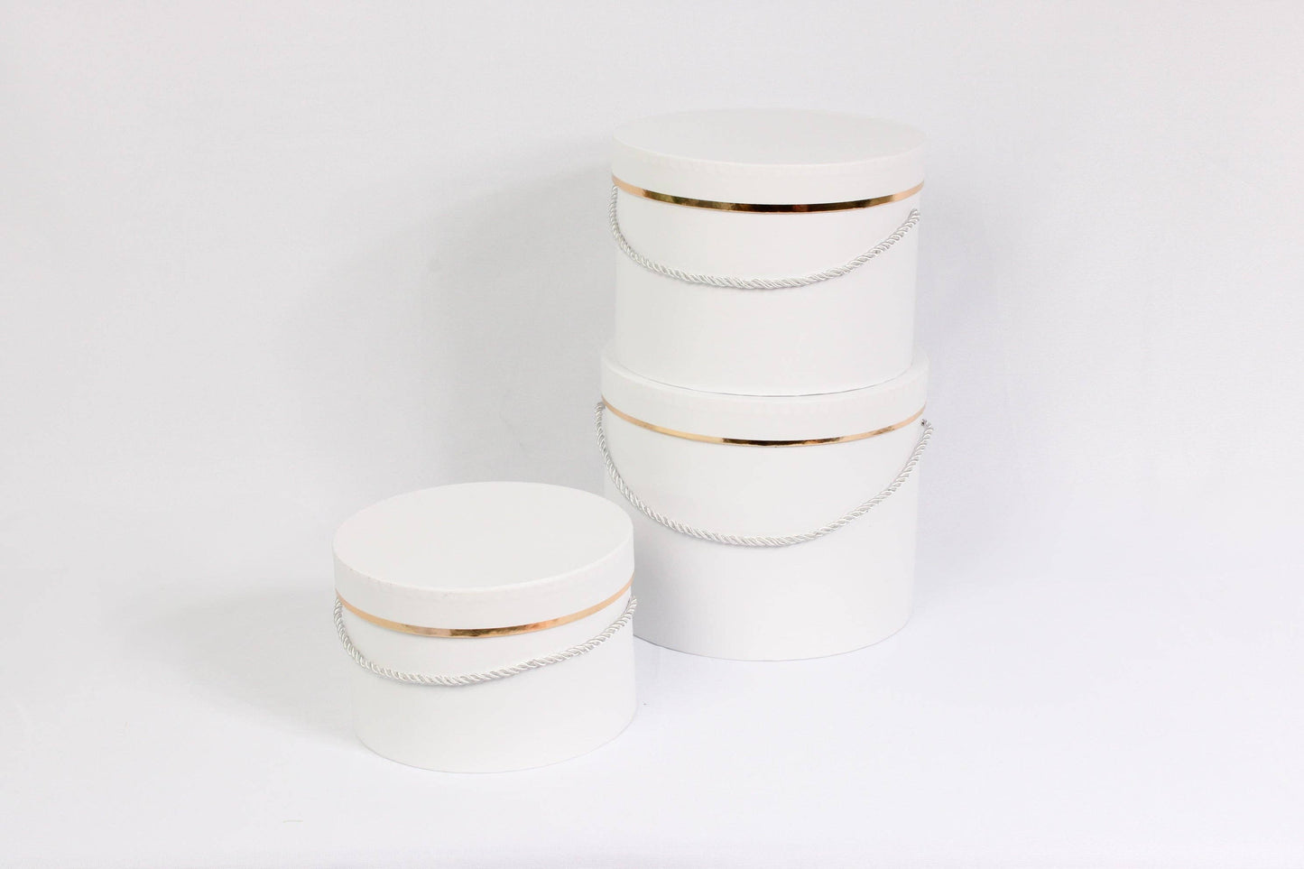 Single Gold Rim Cylinder Flower Gift Box