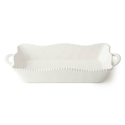 Perlette Cream Medium Rectagular Baker 14in x 8.75in