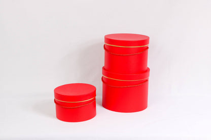 Single Gold Rim Cylinder Flower Gift Box