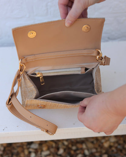 Vivienne Handbag Straw Lattice